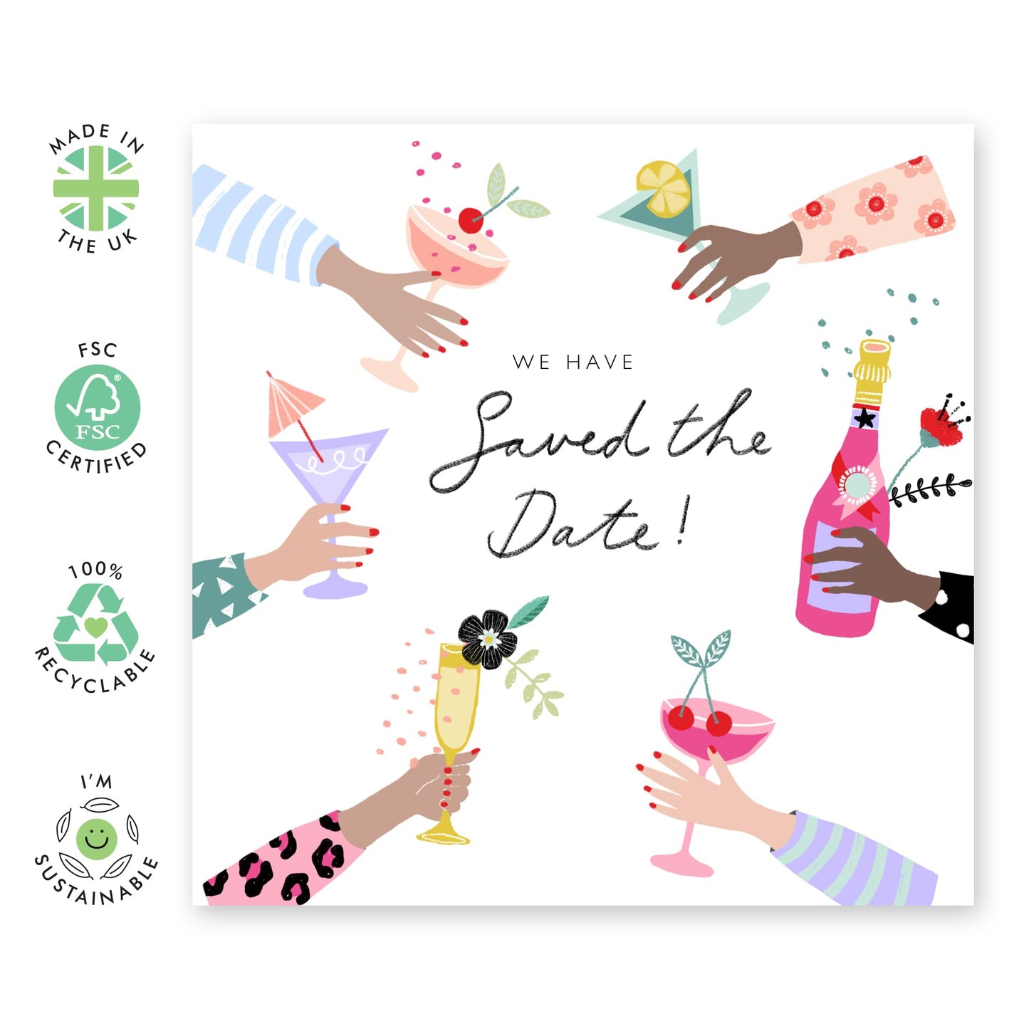 Wedding Acceptance Card Entourage - Drinks Saved The Date - Wedding Reply Card Guest - Wedding Invitations Groom Bride - Rsvp Reply Card Bridesmaid Groomsman - Comes With Fun Stickers By Central 23