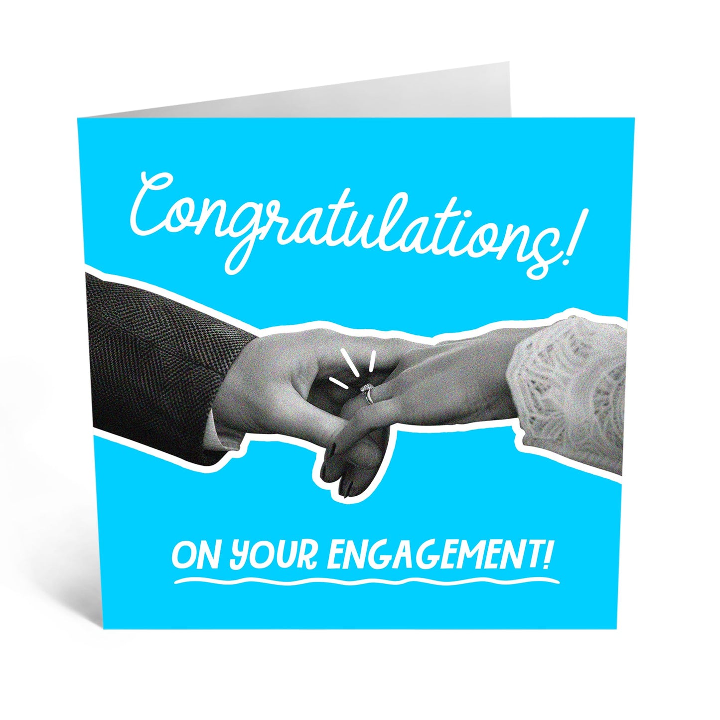 Congratulations Card - 'CONGRATULATIONS ENGAGEMENT ON YOUR ENGAGEMENT' - For Celebrating Engagement - Ideal for Newly Engaged Couples and Adding a Touch of Romance - Comes With Stickers By Central 23
