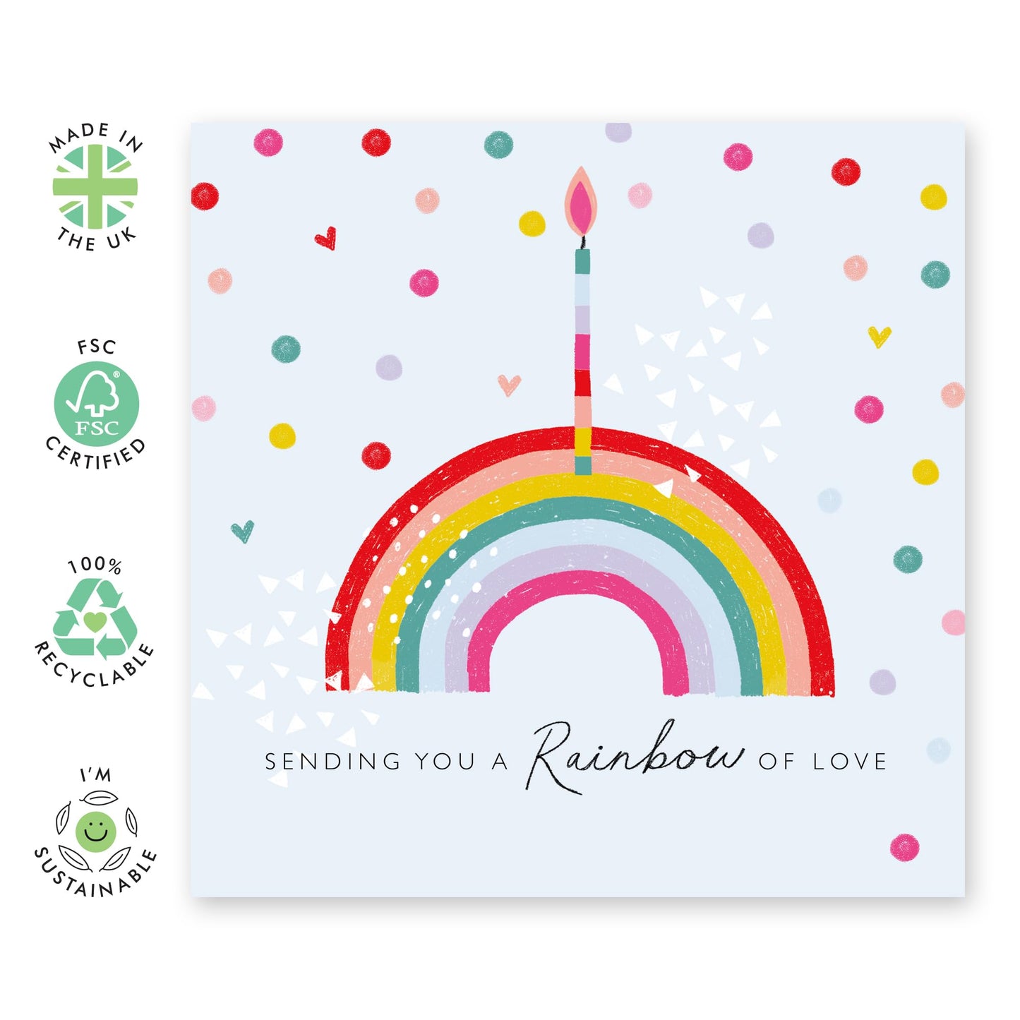 Rainbow Of Love Greeting Card - 'LGBT 17' - Gifts for Gays, Lesbian, Him, Her, She, He, His, Her, Ladies, Men, Women, Male, Female, Guys, Girls - True Colors - Comes with Fun Stickers
