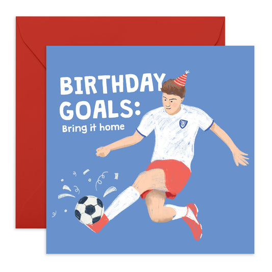Football Birthday Card For Men Women - Birthday Goals - Gifts For Son Daughter Nephew - Soccer Sports Athlete - Greeting Cards For Him Her - Comes With Fun Stickers By Central 23