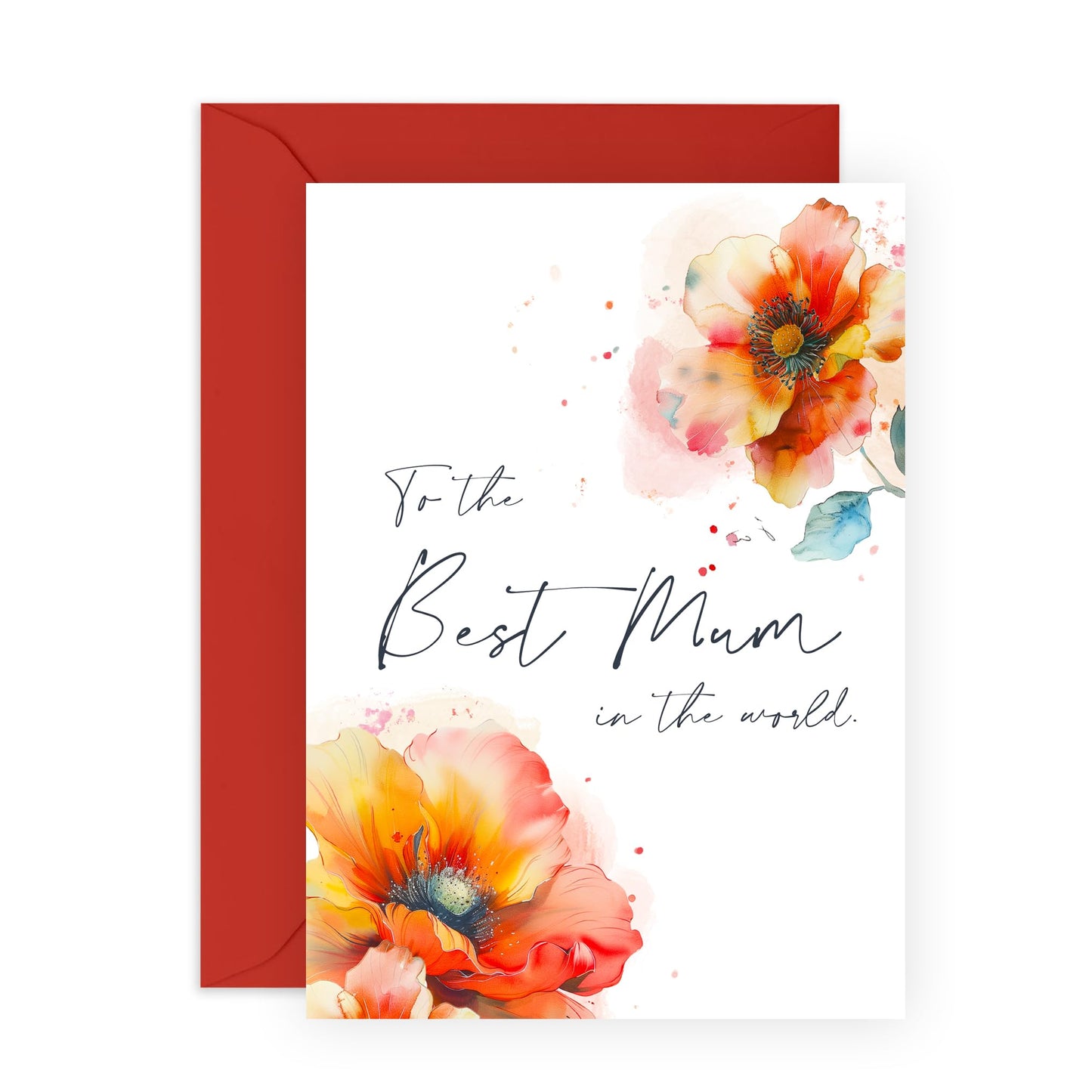 Mum Birthday Card - Mum Flowers - Greeting Cards for Mama, Mummy, Mam, Mama, Ma, Her, Women, Ladies - Thank You Gifts and Mothers Day Cards from Son Daughter Family Husband -Comes With Stickers