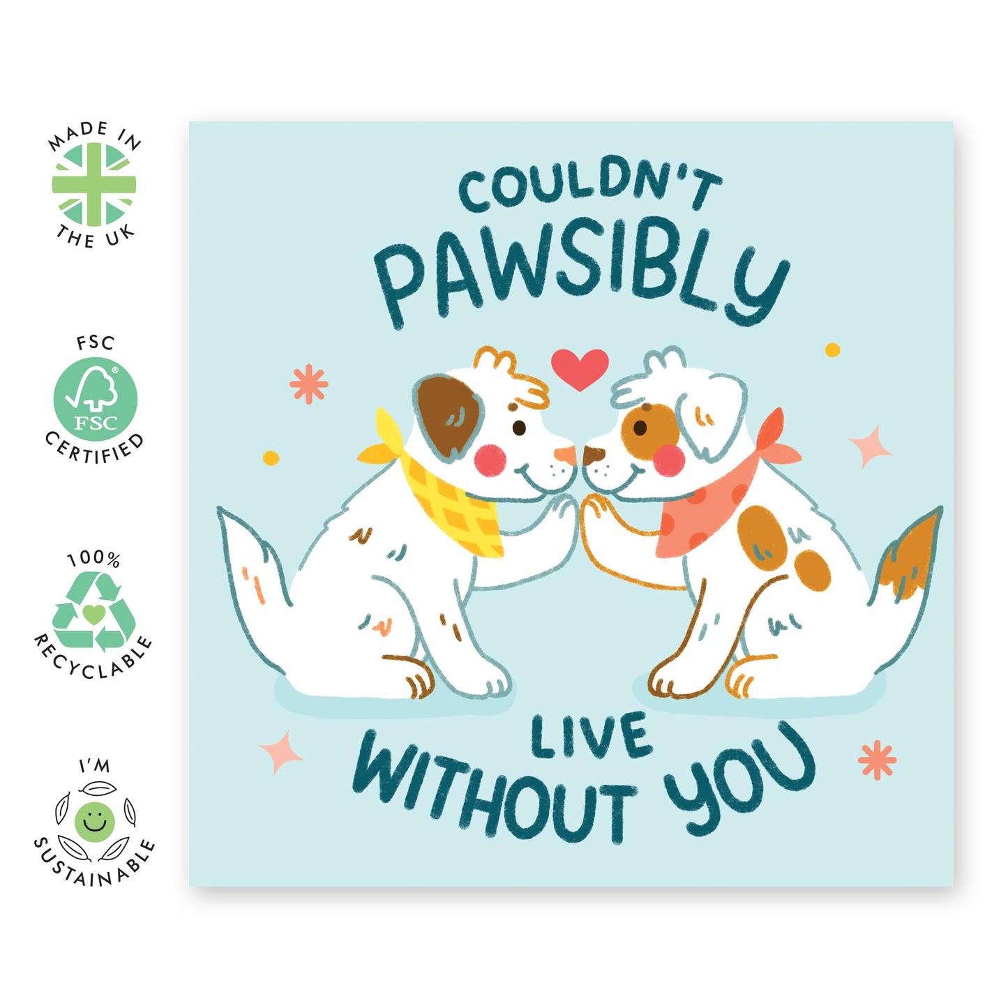 Dog Birthday Card - Pawsibly - Fur Parents Cards For Men Women - Greeting Cards For Dog Mum Or Dad - For Brother Sister - Friends Birthday Card - Comes With Stickers By Central 2