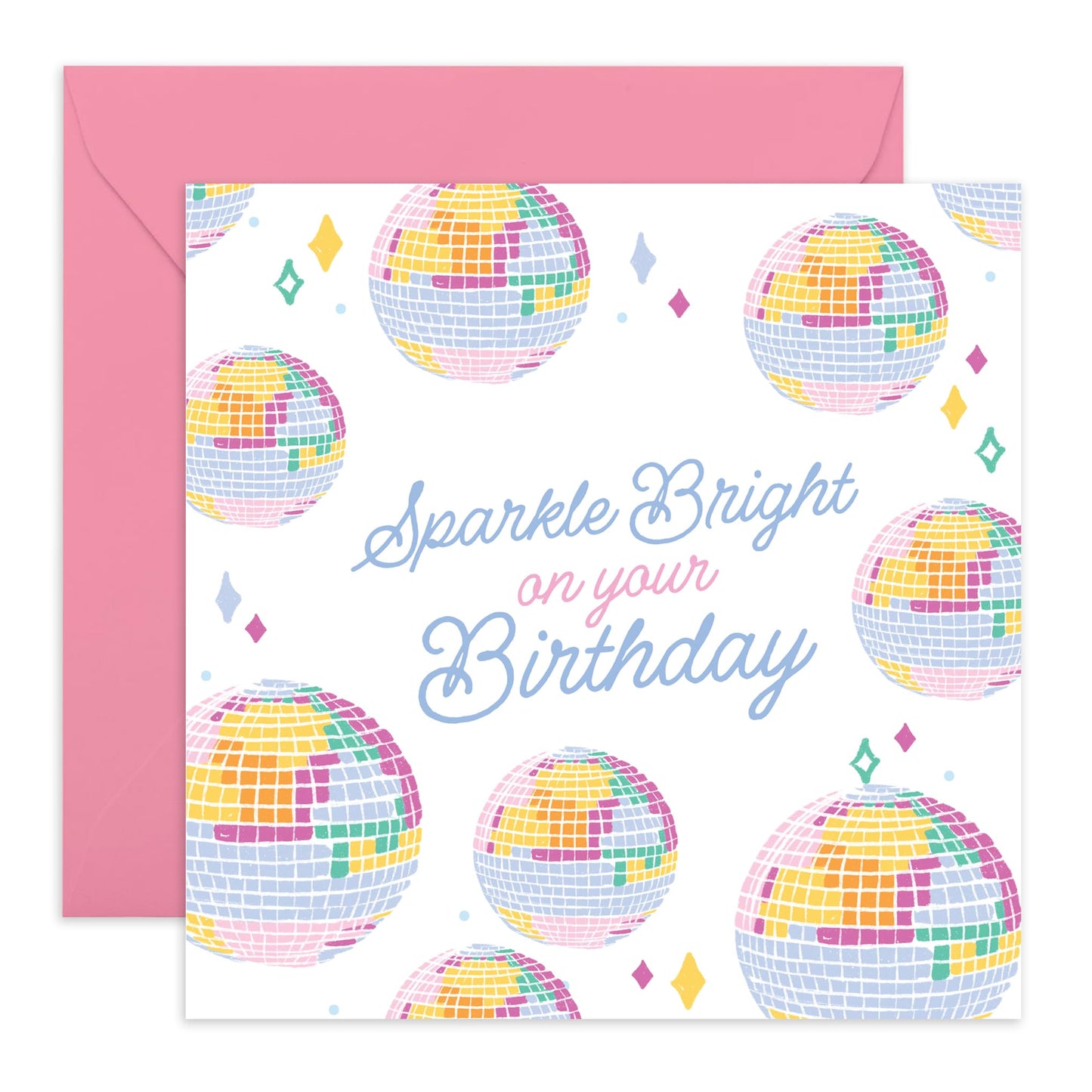 Girls Birthday Cards - Sparkle Bright On Your Bday - Best Friend Birthday Card For Women Men - Daughter Birthday Cards - Fabulous Gifts For Her Him They - Comes With Cute Stickers By Central 23