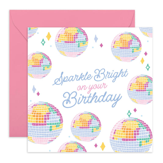 Girls Birthday Cards - Sparkle Bright On Your Bday - Best Friend Birthday Card For Women Men - Daughter Birthday Cards - Fabulous Gifts For Her Him They - Comes With Cute Stickers By Central 23