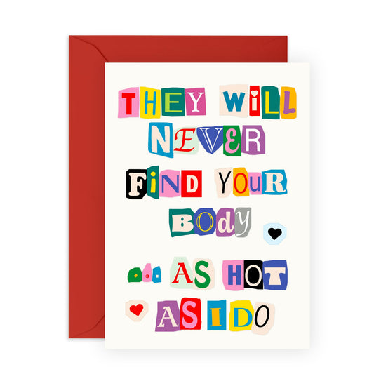 Funny Birthday Card For Men Women - As Hot As I Do - Naughty Anniversary Card For Husband Wife Boyfriend Girlfriend - Cheeky Greeting Cards For Couples Partner - Comes With Stickers - By Central 23