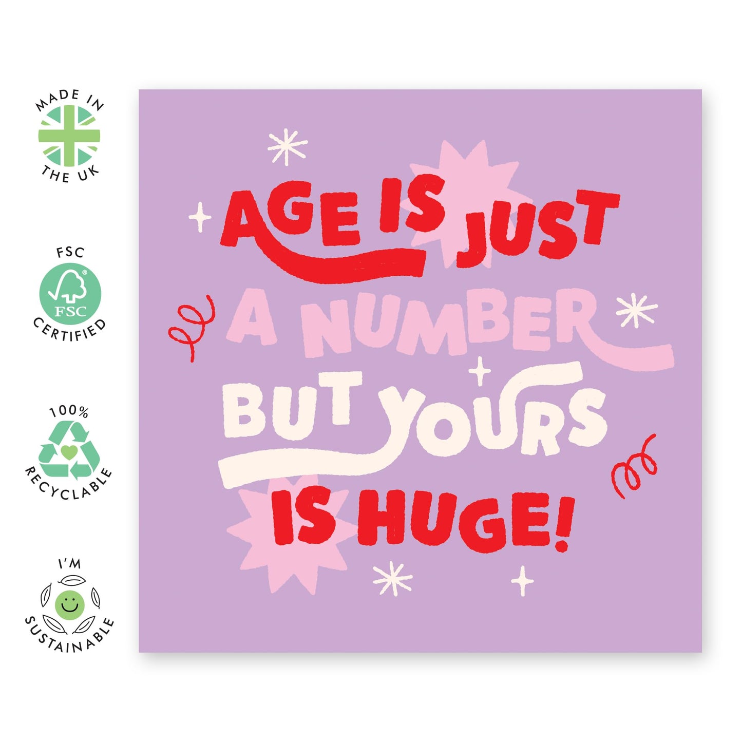 Big Sister Birthday Card - Sarcastic Rude - Age Is A But A Number - Cheeky Greeting Cards For Older Sister Brother Aunt Mum - Funny Gifts For Him Her - Comes With Fun Stickers By Central 23
