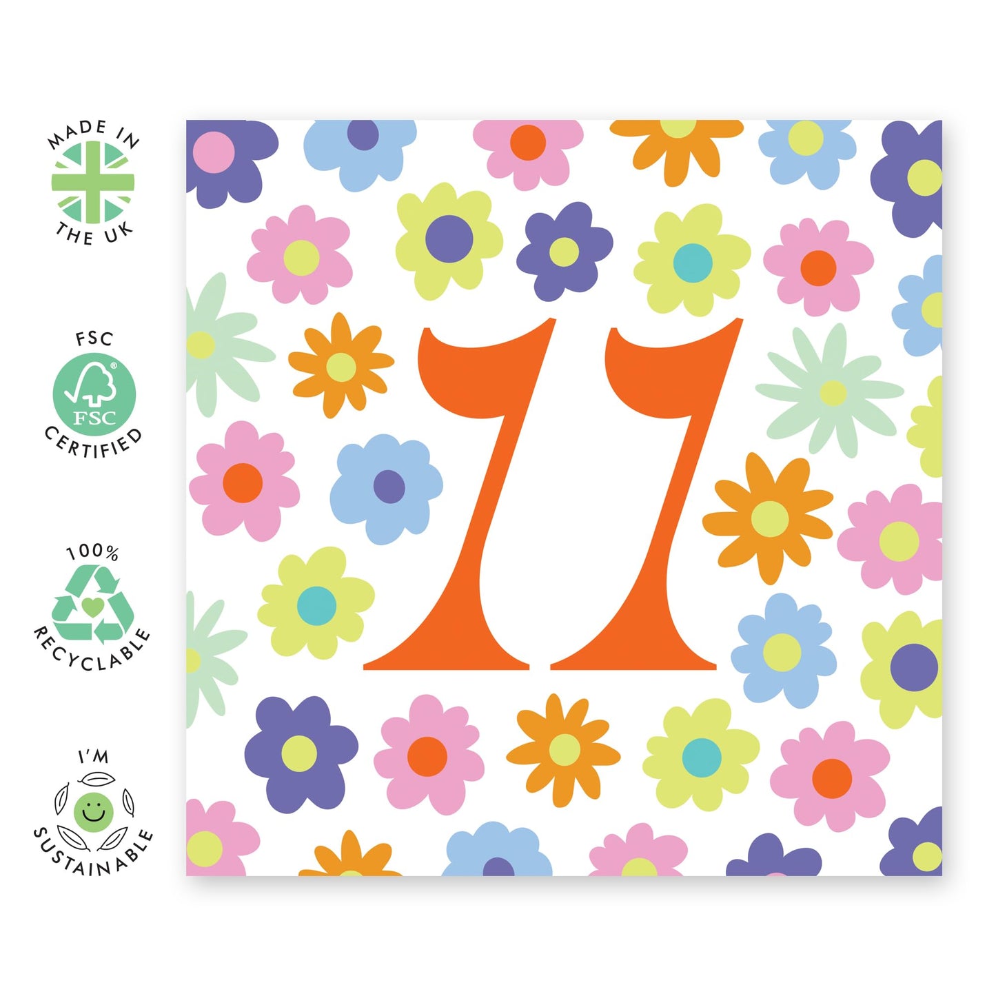Rainbow Birthday Card For Girl Age 11 - Rainbow Floral 11 - Happy Eleventh Birthday Cards For Kids - Gifts For Daughter Niece Granddaughter - Eleven Year Old - Comes With Fun Stickers - By Central 23