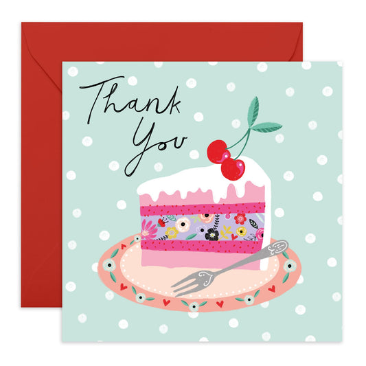 Thank You Card Wedding Baby Shower Party - Cherry Cake - Thanks You Cards For Women Student Teacher Doctor Neighbor - Appreciation Gifts For Employee Coworker - Comes With Stickers By Central 23