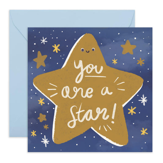 Star Greeting Card - 'Whole Life Is A Crisis' -Gifts for Friends, Bruv, Mates, Colleagues, Co-workers, Him, Son, Daughter, Partner, Students - Doing Great - Comes with Fun Stickers