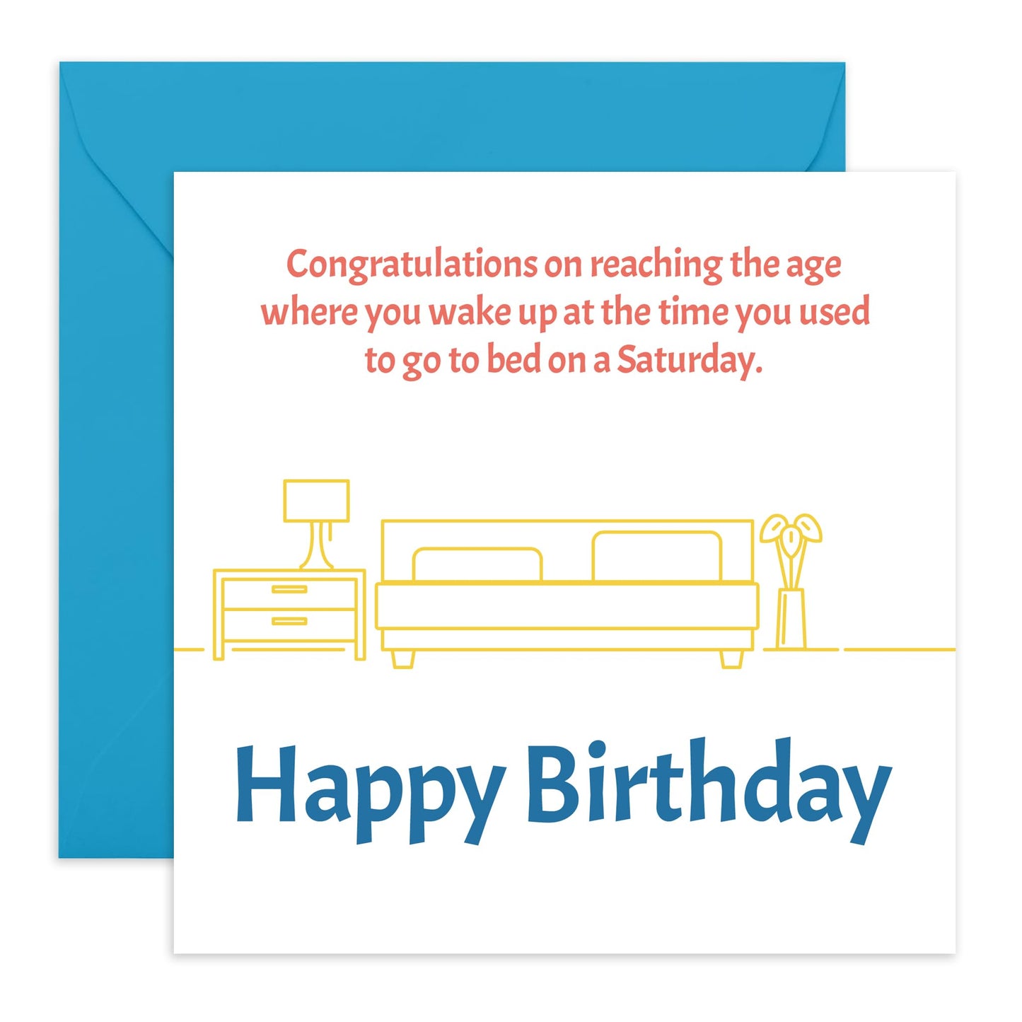 Birthday Card For Him Her - Getting Old Bed Time - Funny Birthday Cards For Men Women - Gifts For Friend Bestfriend - From Friend Bff - Comes With Stickers By Central 23