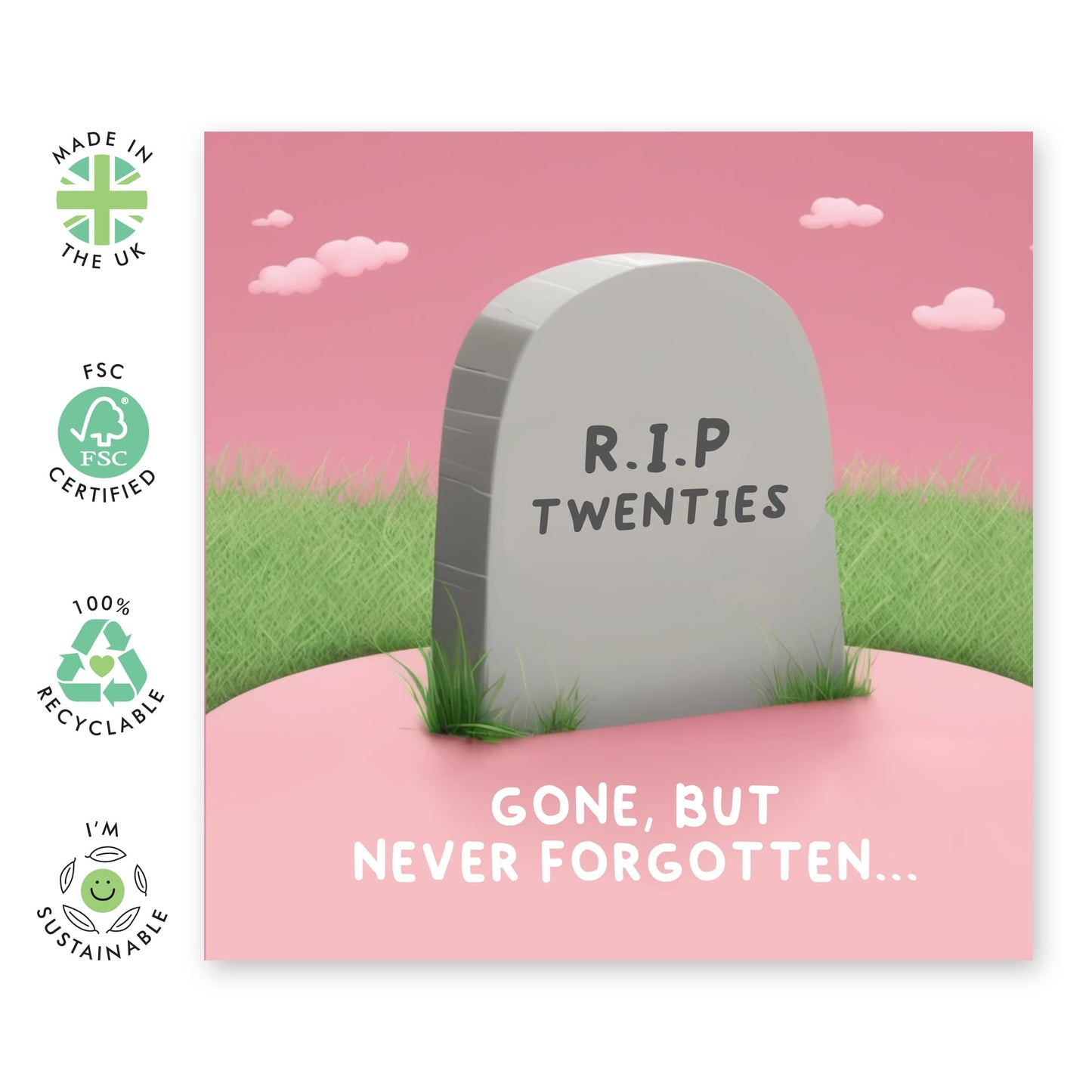 Hilarious 30th Birthday Card - 'RIP 30th Birthday' - Gifts for Family, Friends, Coworkers, Buddies, BFFs, Girlfriend, Boyfriend - Hello Thirties - Comes with Fun Stickers