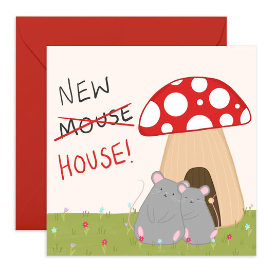 Congratulations Card For New House - New Mouse House - New Home Card For Men Women - New Home Owners - Moving Away - New House Cards Congrats Gifts - Comes With Stickers