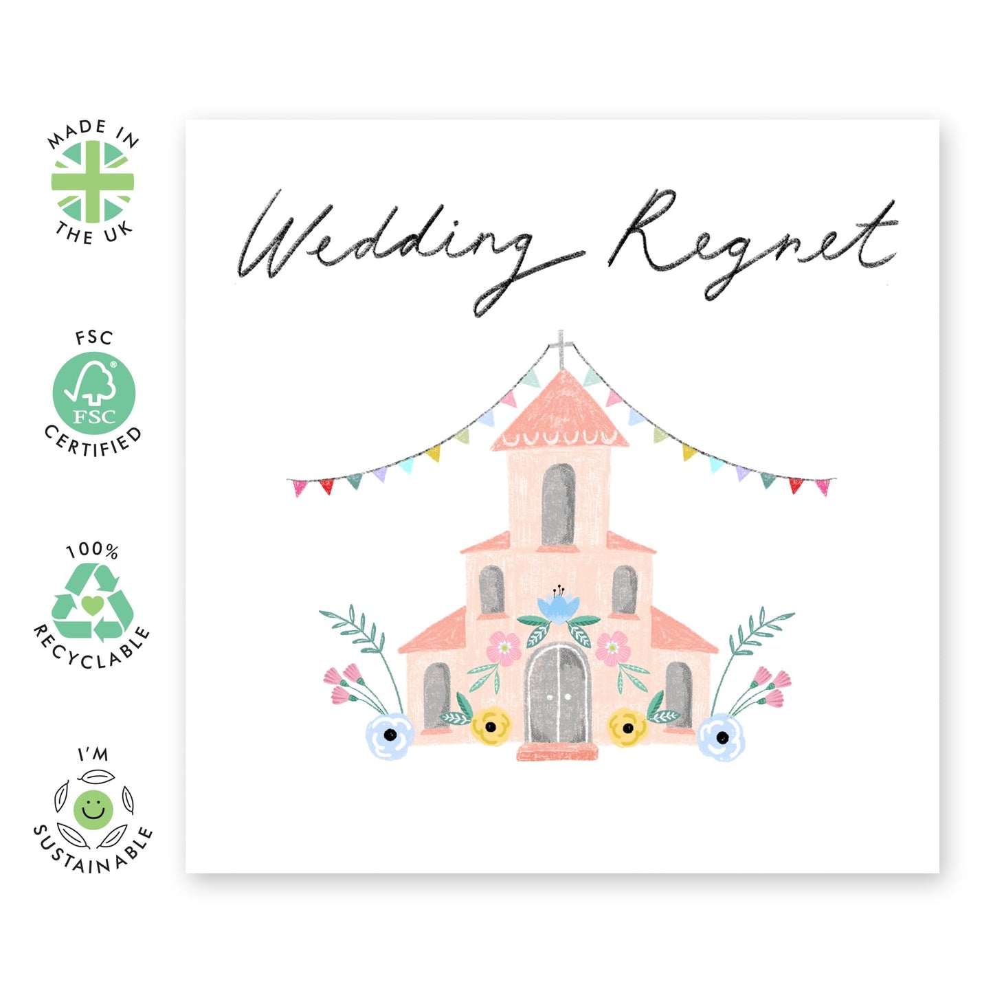 Wedding Regret Card From Guest - Wedding Regret Church - Wedding Invitations Groom Bride - Wedding Invitation Declined Card - Rsvp Reply Card Entourage - Comes With Fun Stickers By Central 23