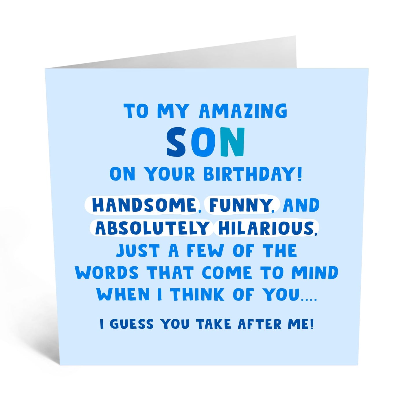 Birthday Card - 'SON BIRTHDAY' - Perfect for Celebrating Your Amazing Son on His Special Day - Ideal for Parents, Family, or Anyone Who Loves to Honor Their Boy - Comes With Stickers By Central 23