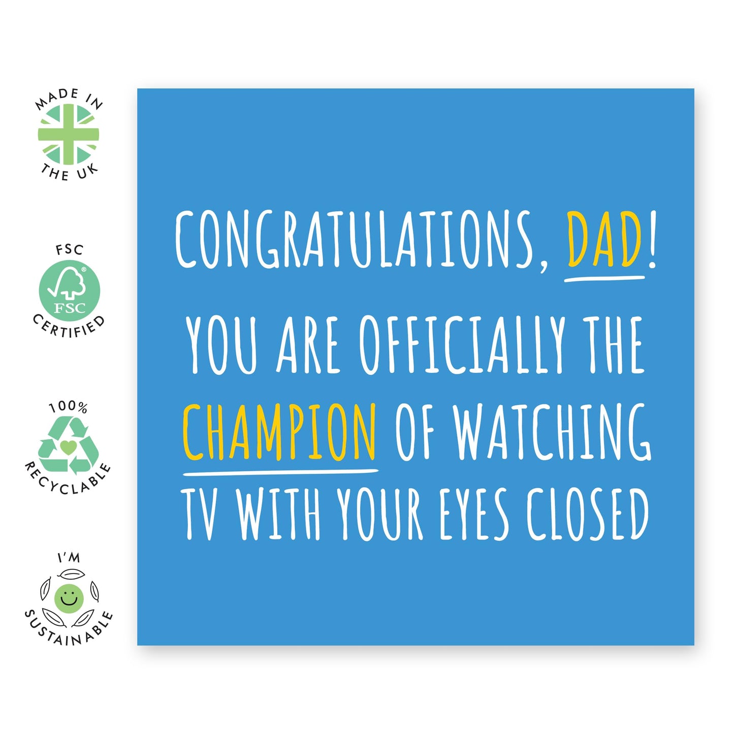 Funny Birthday Card For Dad - Fathers Day Card Dad Gifts From Daughter Or Son - Cheeky Birthday Cards For Men - Father In Law - Comes With Stickers - By Central 23