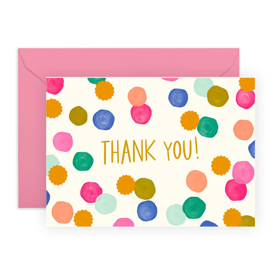 Thank You Cards For Women - Thank You Confetti - Greeting Cards For Appreciation Gratitude Thankful - Sweet Gifts For Her - Friendship Gifts - Comes With Stickers - By Central 23