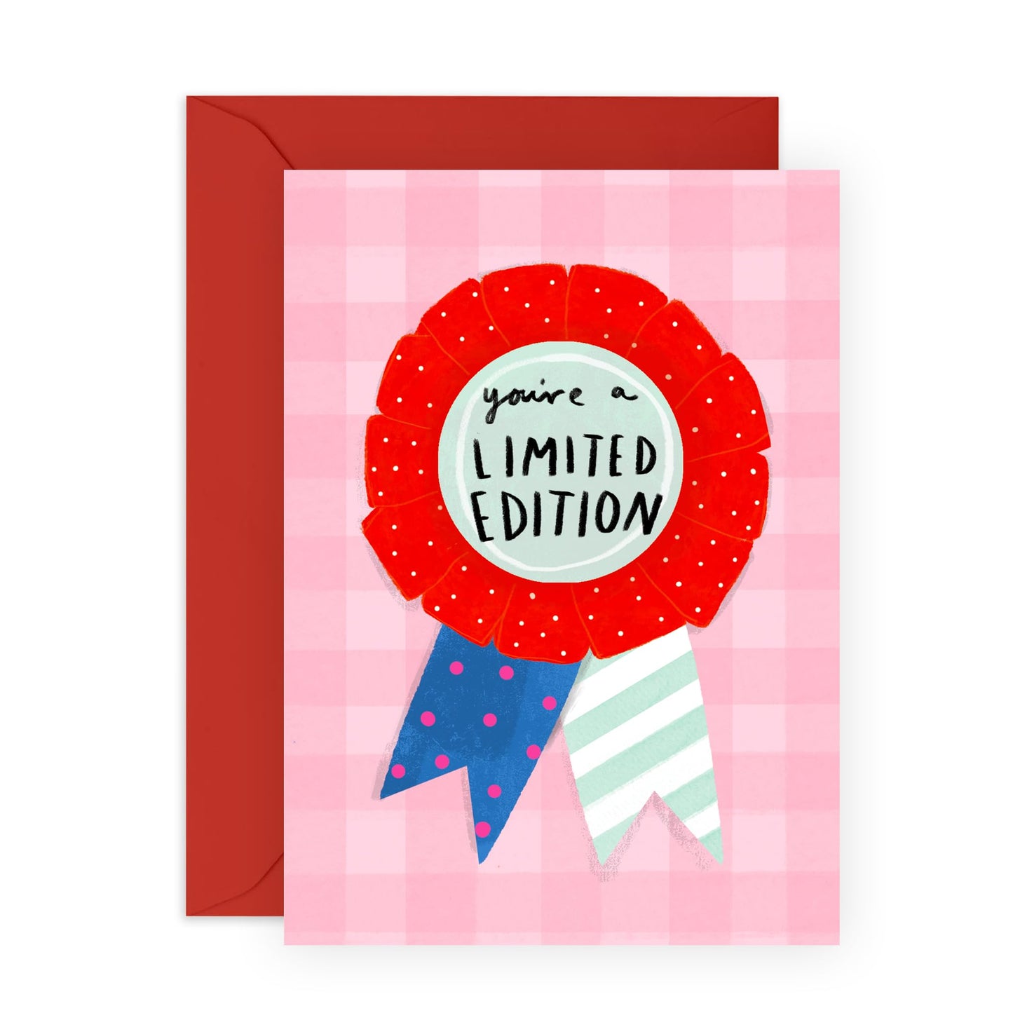 Exclusive Greeting Card - 'LIMITED EDITION ROSETTE' - Perfect for Celebrating Someone Special with a Unique Touch - Ideal for Those Who Are Truly One-of-a-Kind - Comes with Stickers by Central 23