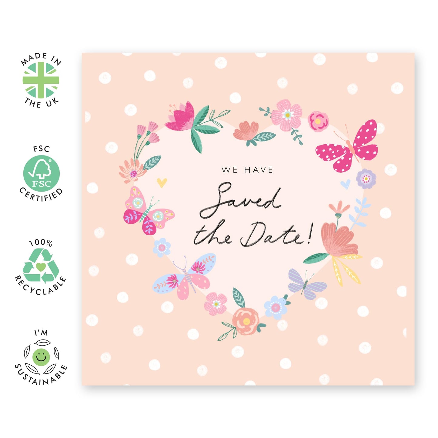 Wedding Guest Rsvp Reply Card - Butterfly Heart Saved The Date - Wedding Reply Card From Guest - Wedding Invitation Acceptance Response - From Entourage - Comes With Fun Stickers By Central 23