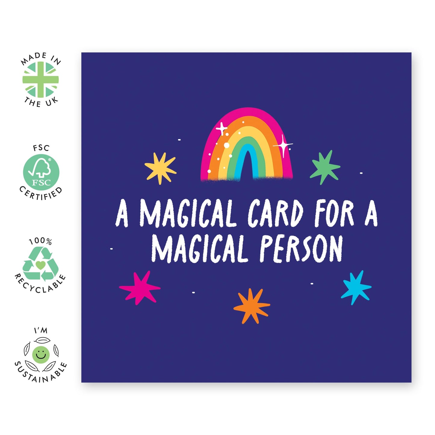 Girls Birthday Cards For Kids - Magical Card - Granddaughter Birthday Cards - Magic Rainbow Glitters Cute - Cheer Up Gifts For Women - Comes With Stickers By Central 23