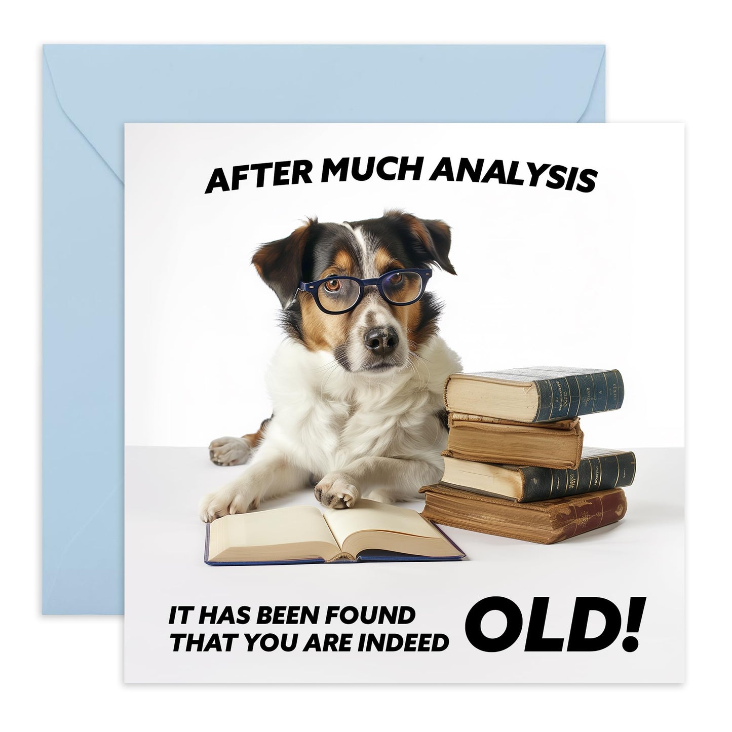 Funny Greeting Card - 'YOU ARE INDEED OLD DOG' - Perfect for Celebrating Milestones with Humor - Ideal for Dog Lovers and Friends - Adds a Fun Twist to Any Occasion - Comes With Stickers By Central 23