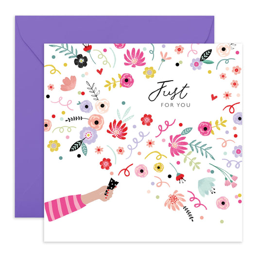 Celebration Greeting Cards For Her - Just For You - All Occasion Card For Women Men - Blank Cards With Envelope - Thank You Congratulations Gifts For Him - Comes With Stickers By Central 23