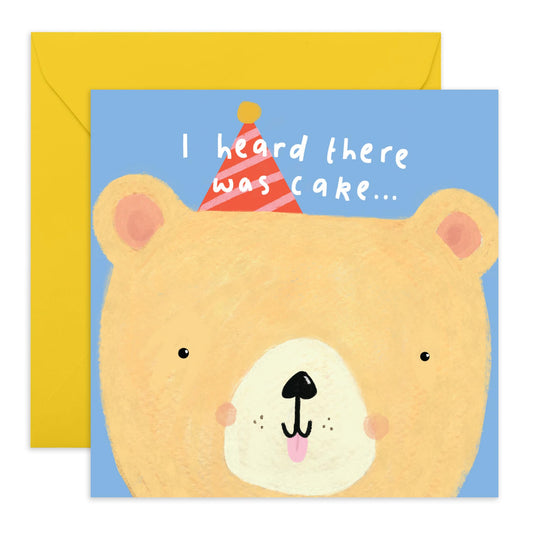 Birthday Greeting Card - 'BEAR CAKE' - Perfect for Any Occasion with an Adorable Bear-Themed - Ideal for Adding Joy and Cuteness to Celebrations on Sweet Birthdays - Comes With Stickers By Central 23