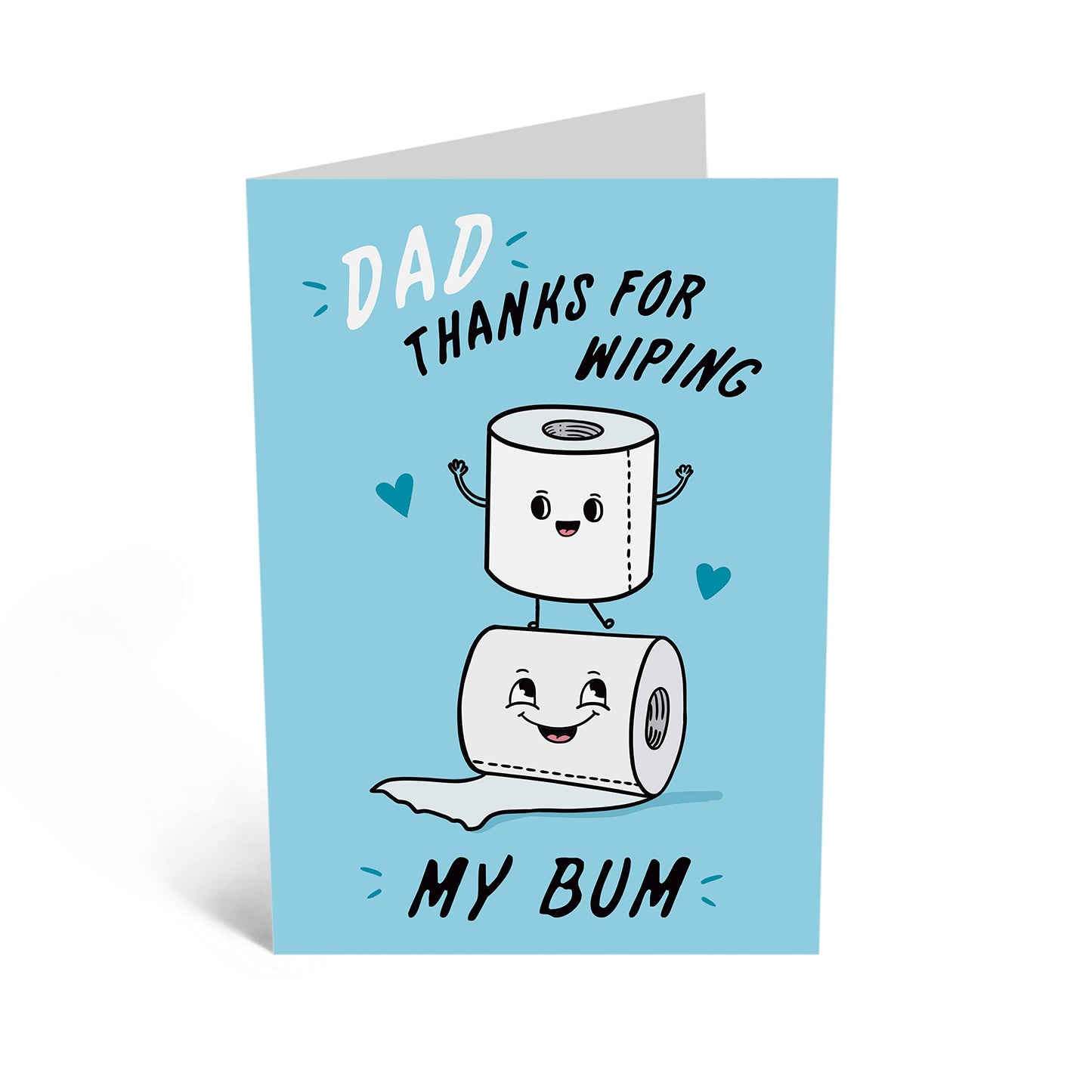 Central 23 Birthday Cards For Husband - Dad Thanks For Wiping My Bum - Sweet Birthday Card Pop - Gift for Dad - Funny Dad Birthday Card - Fathers Day Card - Comes With Stickers