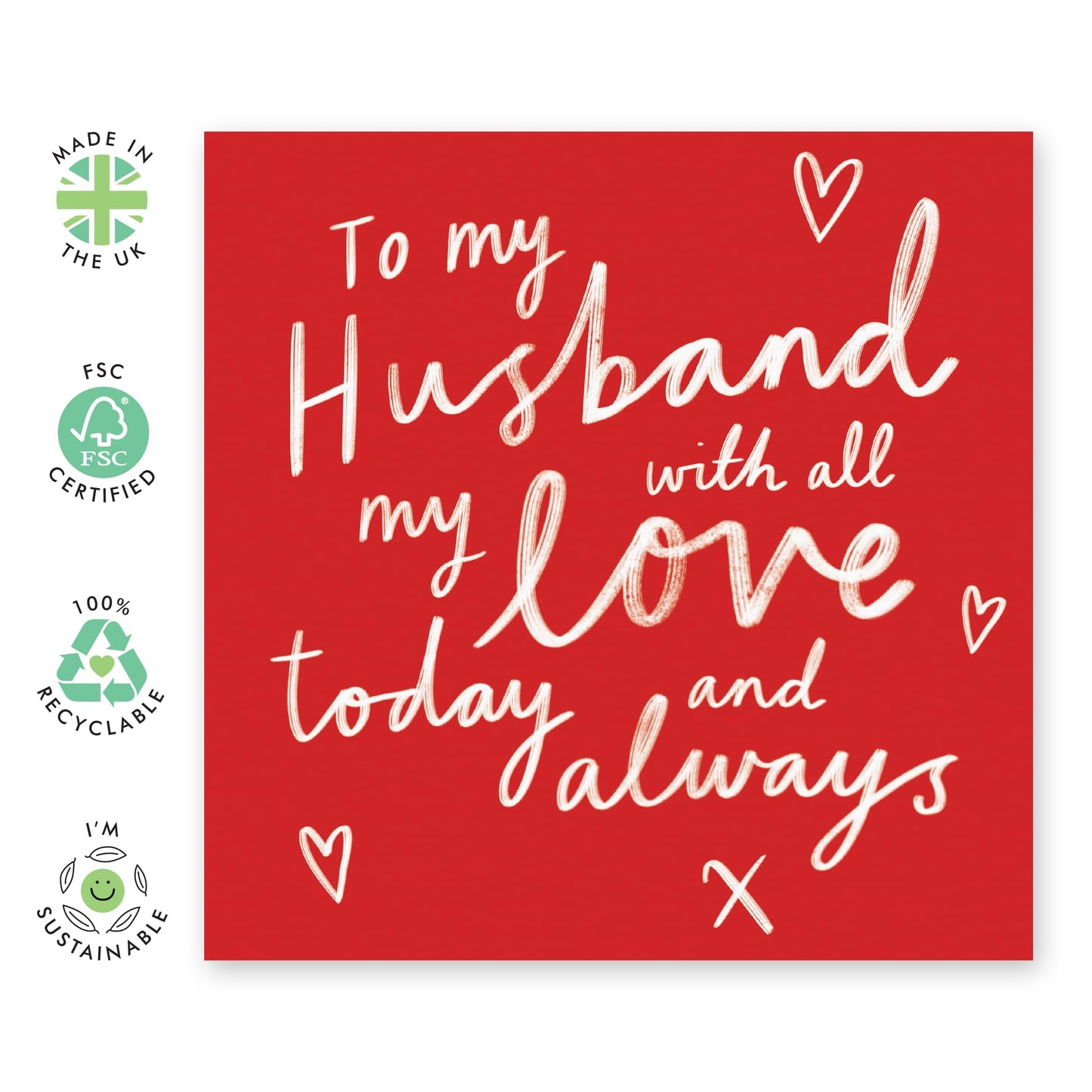 Husband Birthday Card From Wife - Sweet Anniversary Card For Men - Love Cards For Him - Valentines Day Cards For Spouse - Sweet Mens Gifts - Comes With Fun Stickers By Central 23