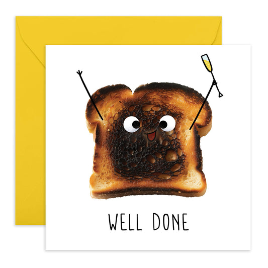 Congratulations Cards - Well Done Toast - Good Job Card - Passed Driving Test - Congrats On Your New Home Card Promotion New Job Graduation - Comes With Stickers By Central 23