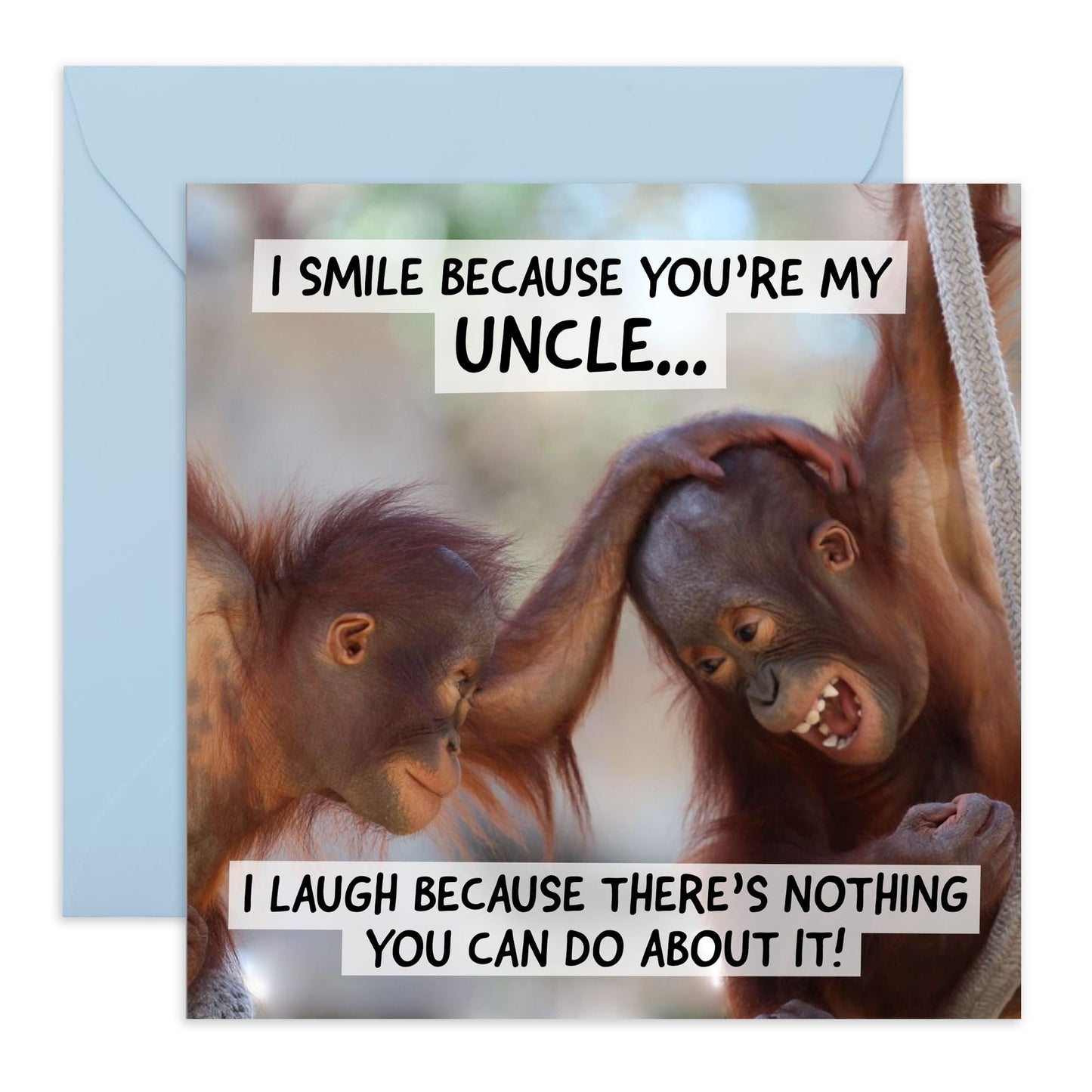 Greeting Card - 'SMILE BECAUSE YOU'RE MY UNCLE' - Perfect for Any Occasion with a Funny Design - Ideal for Expressing Appreciation and Love to a Special Uncle - Comes With Stickers By Central 23