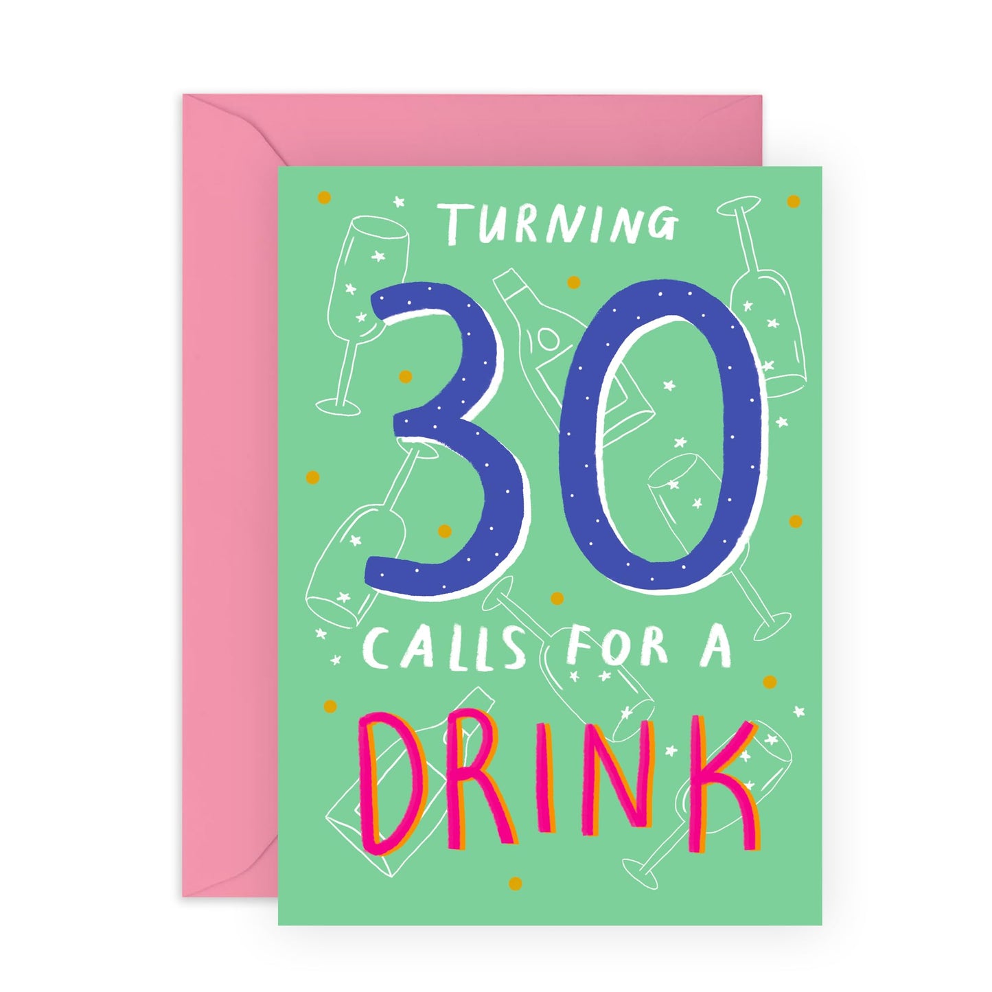 Hilarious 30th Birthday Card - 'Turning 30' - Presents for Friend, Best Buddies, Mate, Colleagues, Bestie, Neighbours, Family, Relative, Cousin - Time to Drink Lads - Comes with Fun Stickers