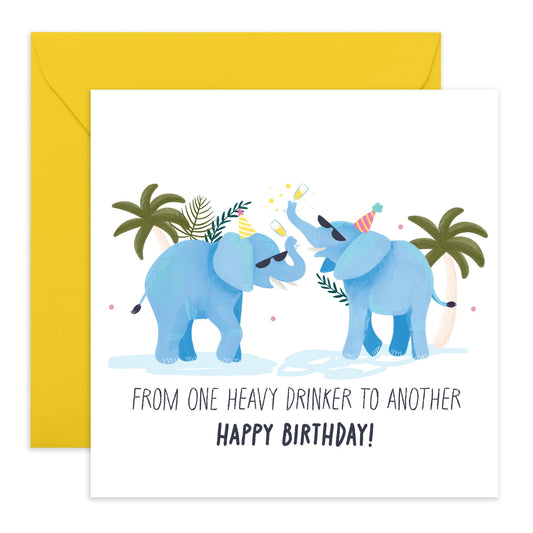 Funny Birthday Cards For Men - From One Heavy Drinker To Another - Dad Birthday Card - From Friends - Greeting Cards For Men Papa Pop Daddy - Comes With Stickers By Central 23