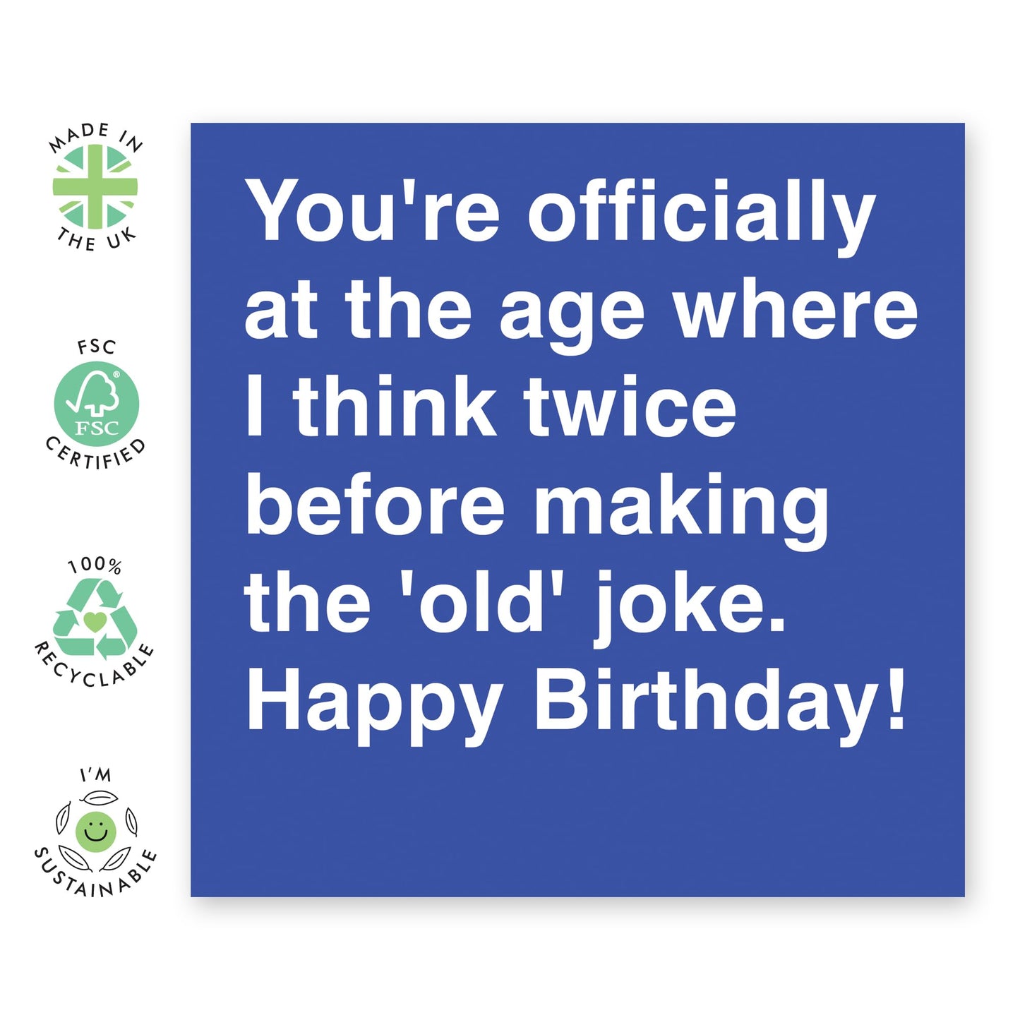 Husband Birthday Card For Men - Official Age For Old Jokes - Dad Birthday Cards - Funny Gifts For Him Uncle Husband Friends - Comes With Stickers And Envelopes By Central 23