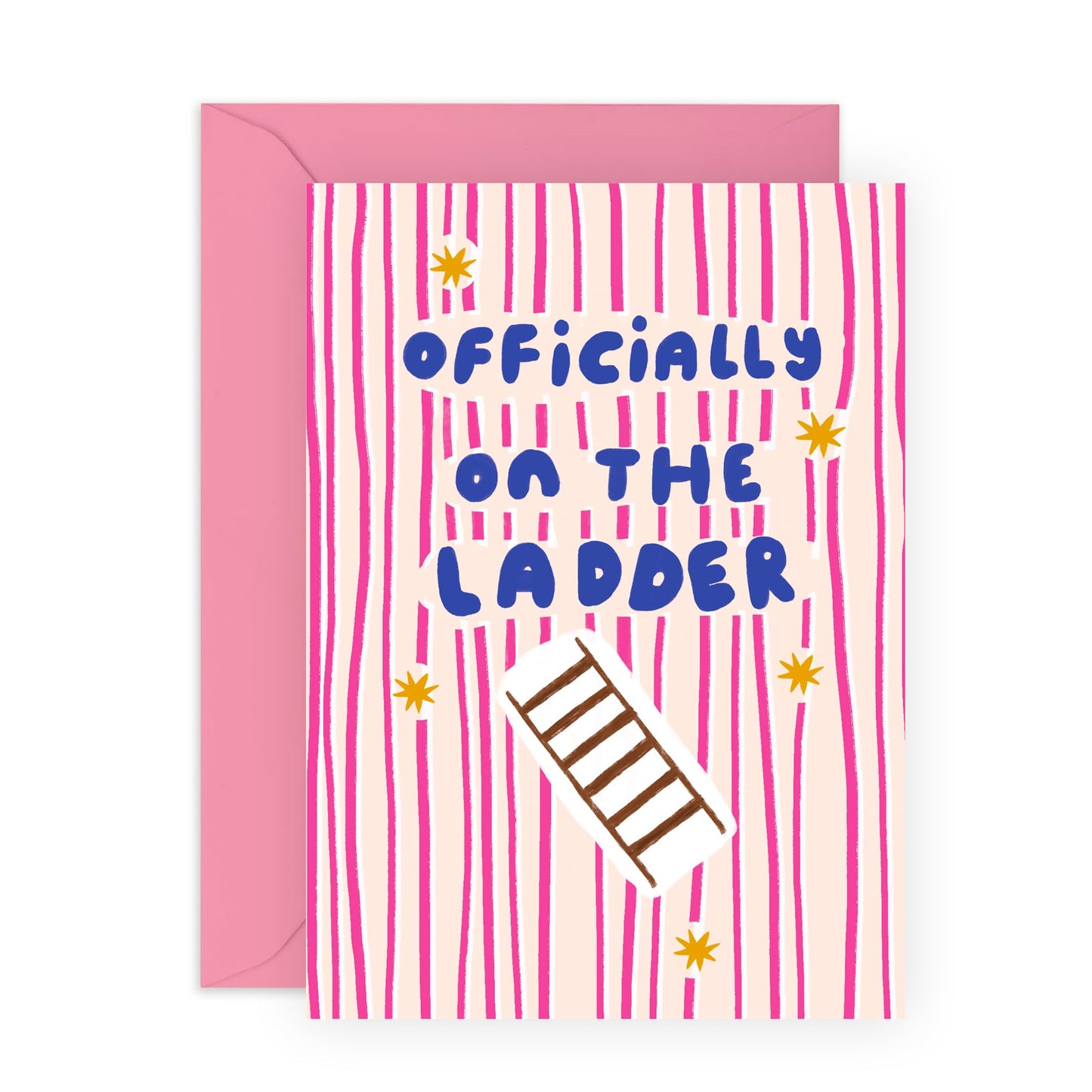 New Home Card – “Officially on the Ladder” – Housewarming, First Home Card for New Homeowners, Friends, Couples, Besties, Brother, Sister, Colleagues, Him, Her, Neighbour –Comes with Stickers