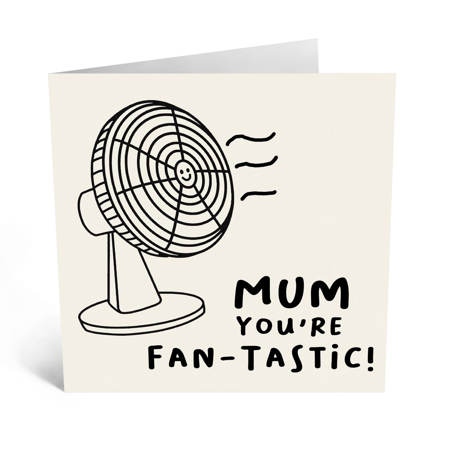 Cute and Playful Greeting Card for Her - 'MUM YOU'RE FAN-TASTIC' - Birthday Cards for Ma, Mama, Mummy, Ladies, Women - Appreciation Gifts - Thank You Card, Mothers Day Surprise - Comes with Stickers