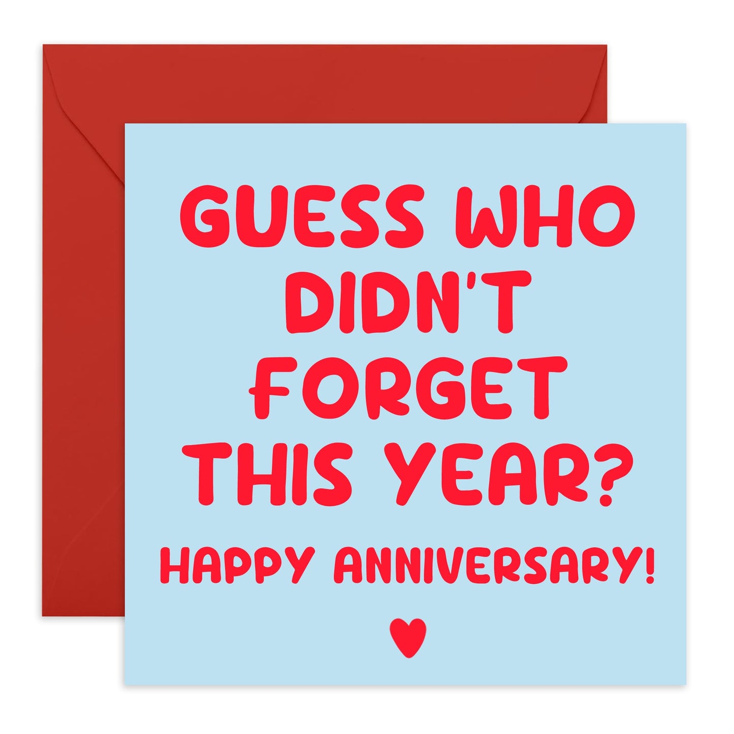 Funny Wedding Anniversary Card For Wife Husband - Guess Who Didn't Forget - Anniversary Card For Boyfriend Girlfriend - Gifts For Couple Partner - Comes With Stickers - By Central 23