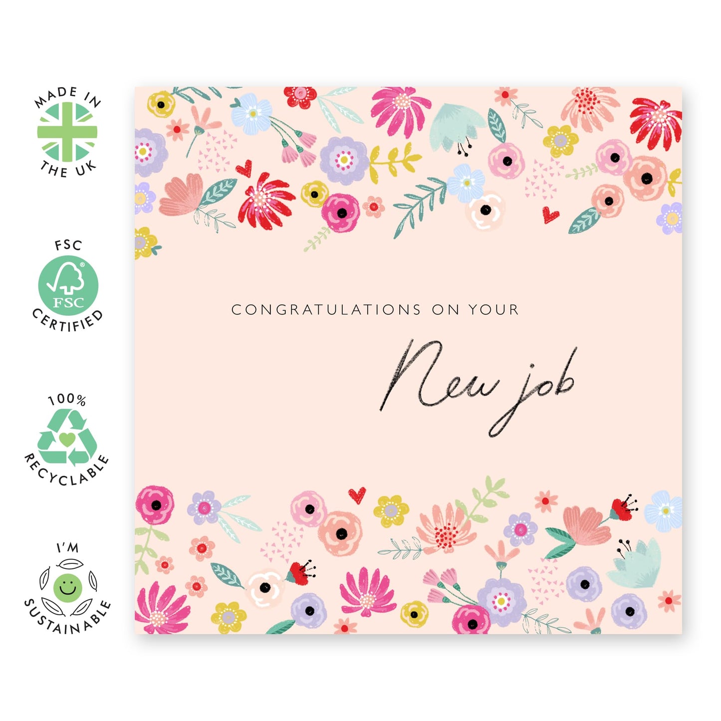 Congratulations On Your New Job Card - Congratulations New Job - Greeting Card Husband Wife Son Daughter Boyfriend Girlfriend - Comes With Fun Stickers By Central 23