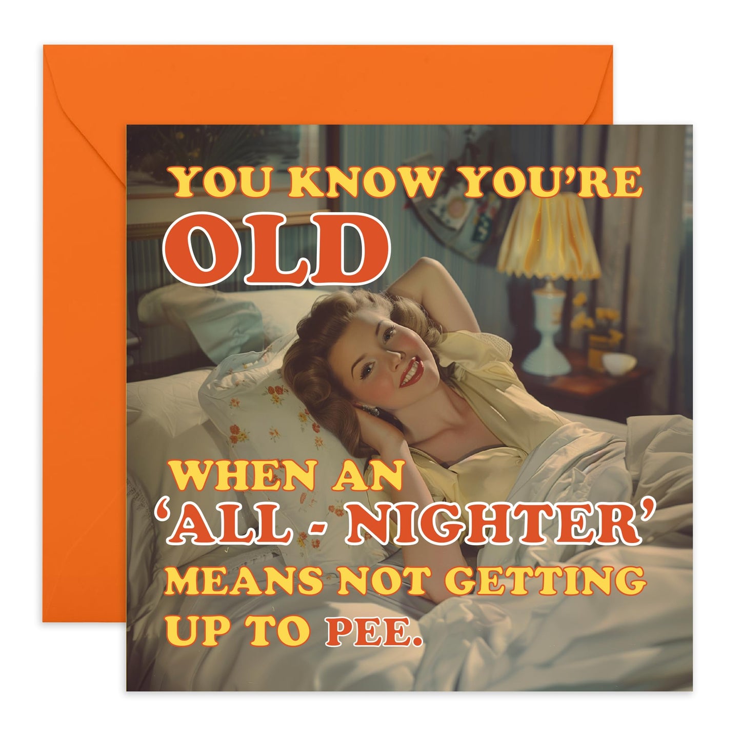 Birthday Cards For Women - All Nighter Not Getting Up To Pee - Female Birthday Gifts - Gifts For Sister Friend Mum Ladies - Best Friend Birthday Card - Comes With Fun Stickers By Central 23