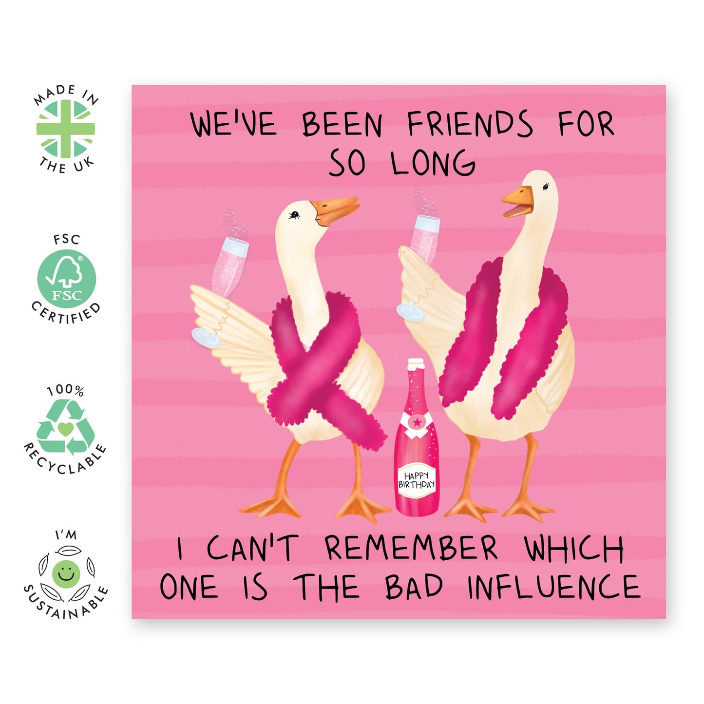 Hilarious Birthday Card - 'Friends for so long' - Gift for Bestfriends, Buddy, Mate, BFF, Colleagues - Celebrating Frienships - Comes with Fun Stickers