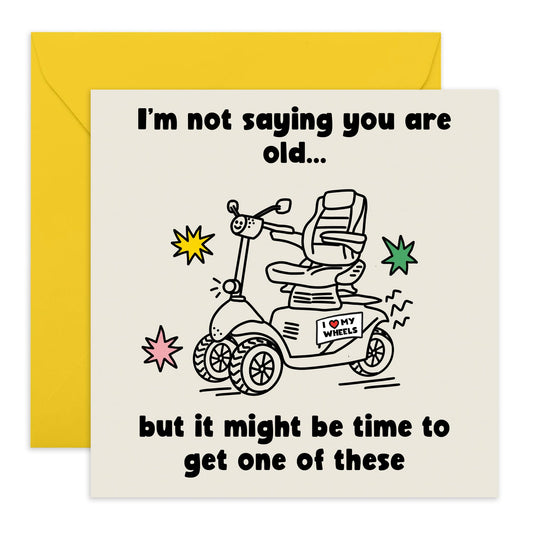 Birthday Cards For Her Him - Might Be Time To Get One Of These - Husband Wife Birthday Greeting Card - Love Cards For Him Her - Gift For Couple - Comes With Stickers By Central 23