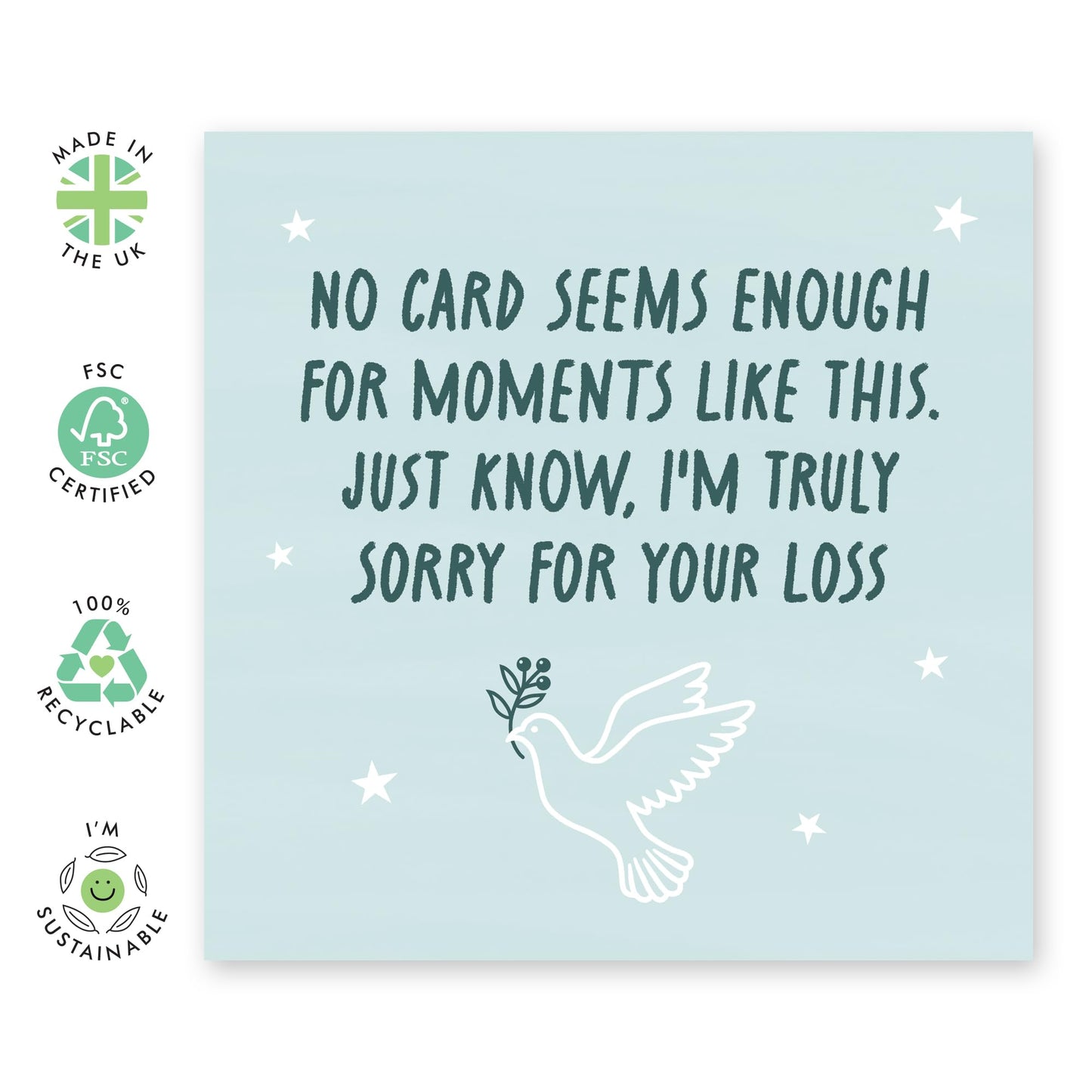 Sympathy Cards With Envelopes - I'm Sorry For Your Loss Card - Heartfelt Encouragement Cards For Men Women Coworker Neighbor - Bereavement Cards Gifts - Comes With Stickers By Central 23