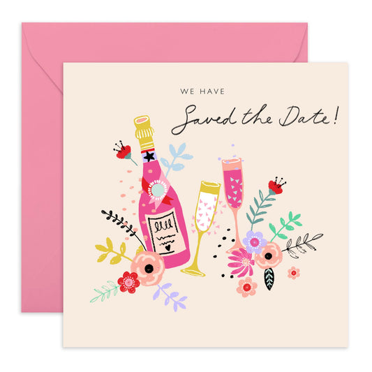 Wedding Guest Rsvp Reply Card - Drinks And Flowers Saved The Date - Wedding Reply Card From Guest - Wedding Invitation Acceptance Response - From Entourage - Comes With Fun Stickers By Central 23