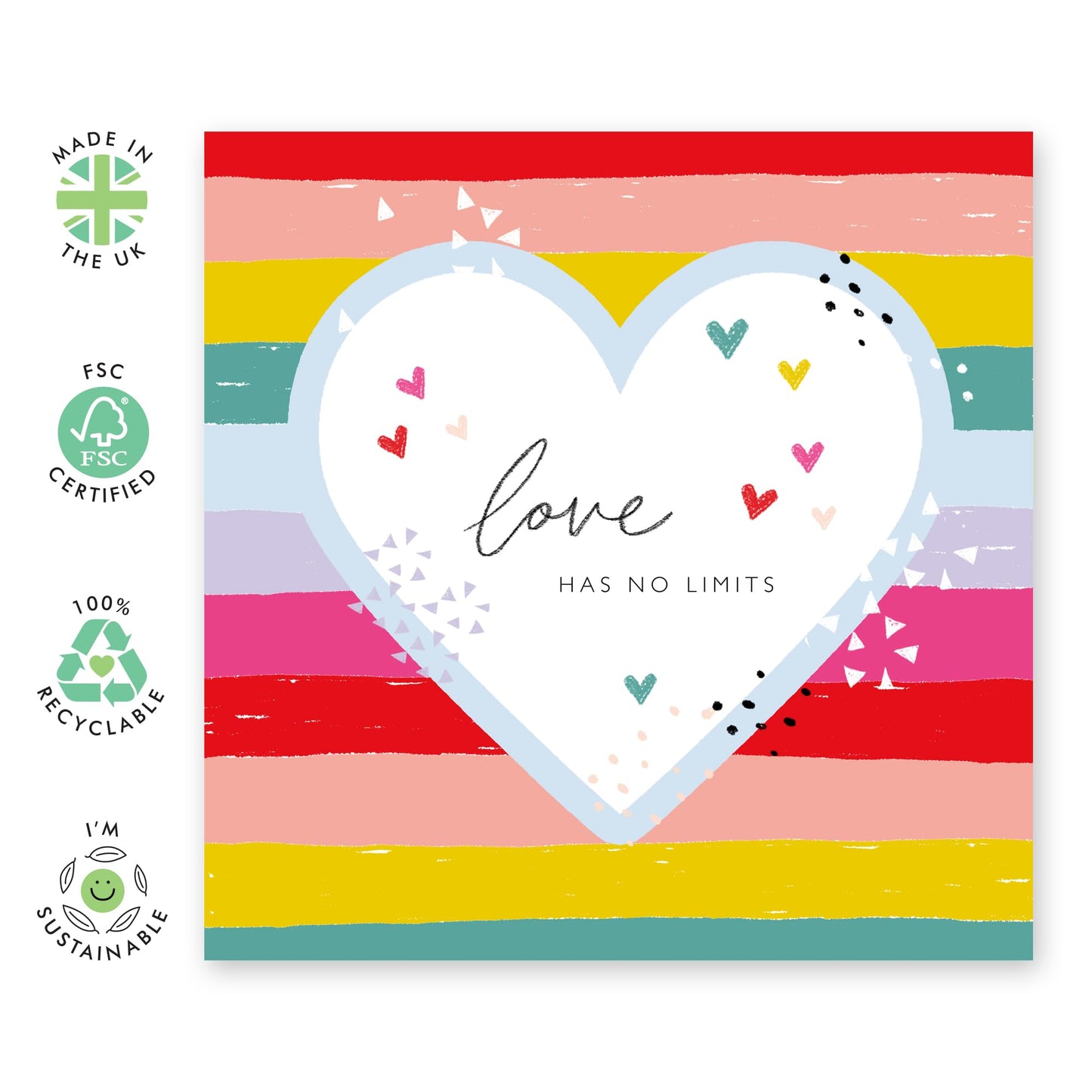 Love & Positivity Greeting Card - 'LGBT 15' - Gifts for Gays, Lesbian, Him, Her, She, He, His, Her, Ladies, Men, Women, Male, Female, Guys, Girls - True Colors - Comes with Fun Stickers