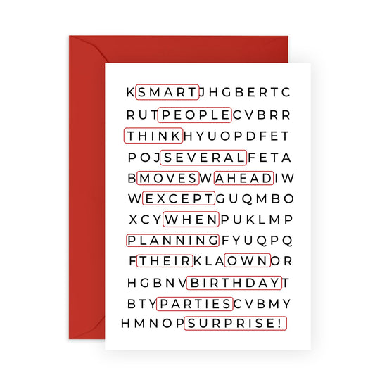Surprise Birthday Cards For Men Women - Crossword Birthday - Cheeky Greeting Cards For Friends - For Mum Dad Nana Grandad - Brother Birthday Cards - Comes With Stickers - By Central 23