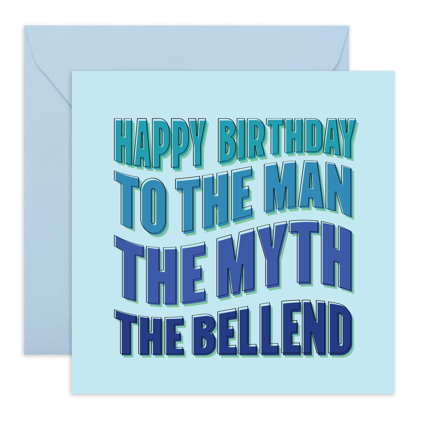 Hilarious Birthday Card - 'Man Myth Bellend' - Gift for Husband, Dad, Grandad, Father, Boyfriend, Best Friend, Uncle - Manly - Comes with Fun Stickers