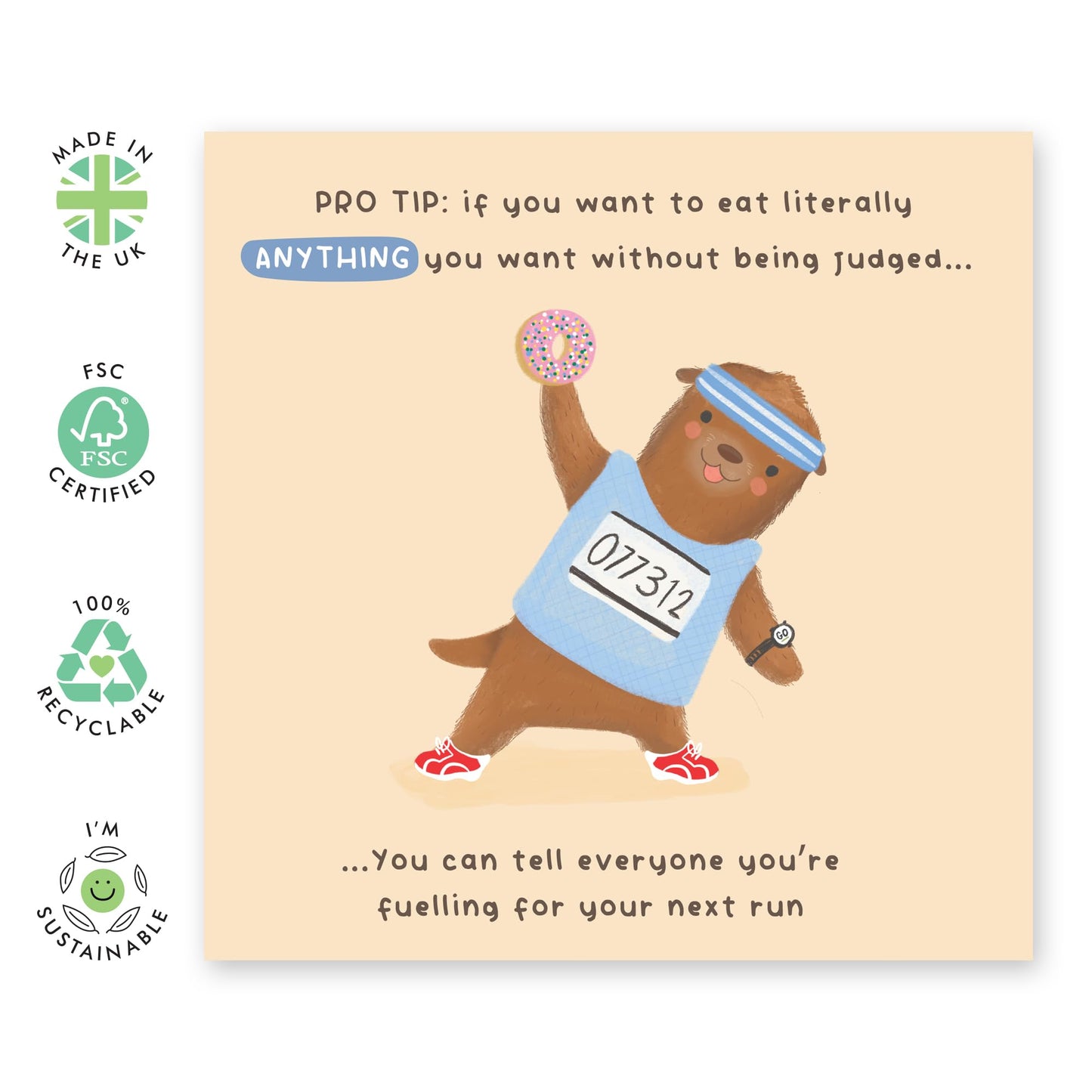 Funny Cards For Friends Just Because - Diet Pro Tip - Cute Otter Greeting Card And Envelope - Cheeky Birthday Cards For Women Wife Partner Girlfriend - Comes With Cute Stickers By Central 23