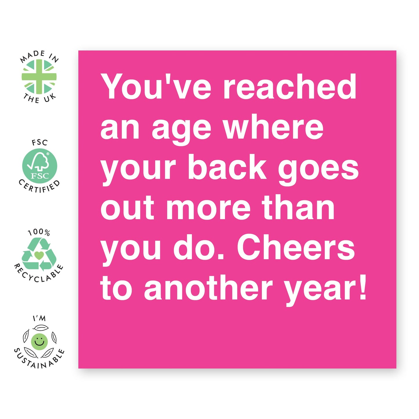 Wife Birthday Card Funny - Officially The Age Where Your Back Goes Out More Than You - Best Friend Birthday Cards - Funny Gifts For Her Mum Husband - Comes With Stickers And Envelopes By Central 23