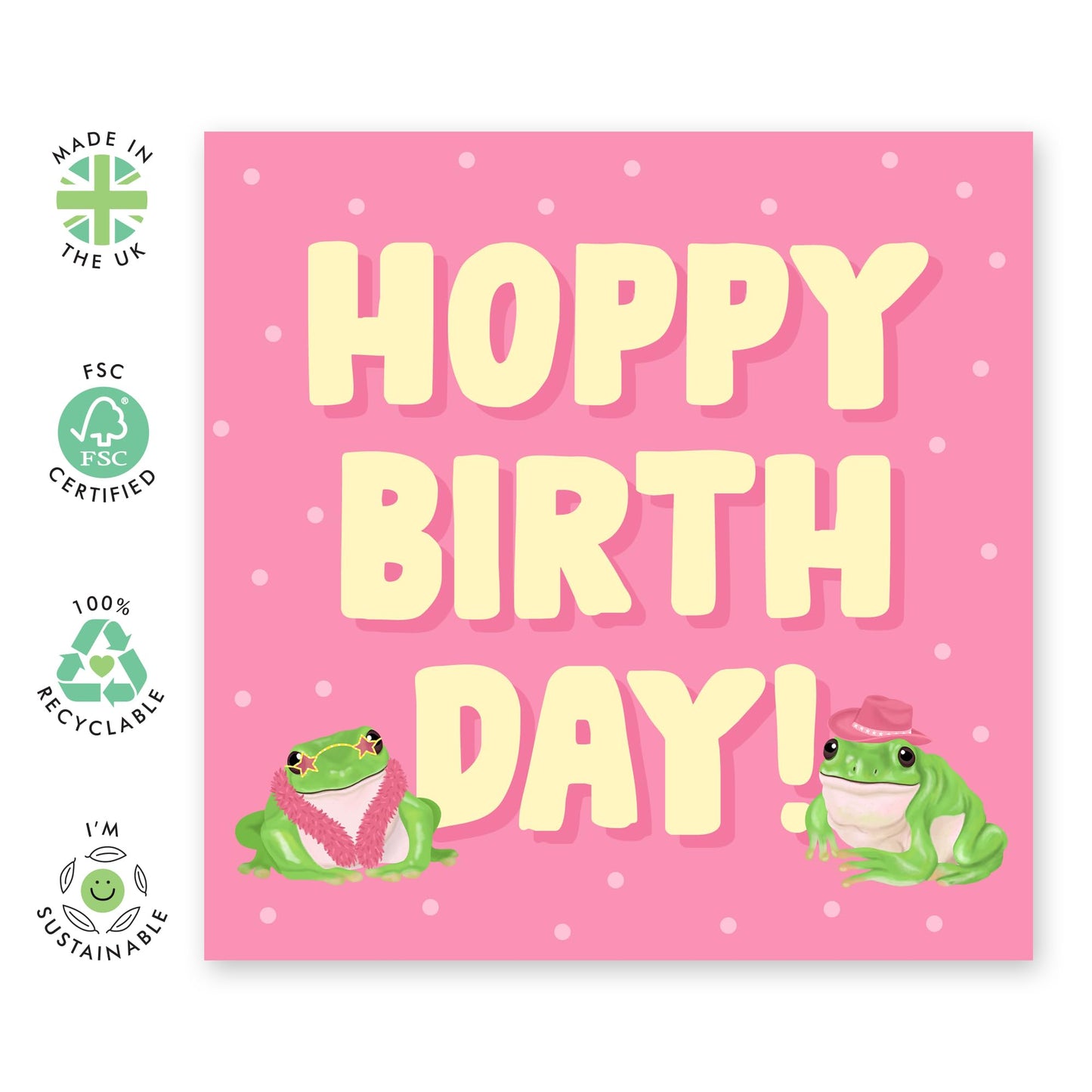 Bestfriend Card - Hoppy Birthday Frogs - Bestie Cheers - Friendship Gifts For Women Female - Bff Appreciation Card For Her - Comes With Fun Stickers - By Central 23