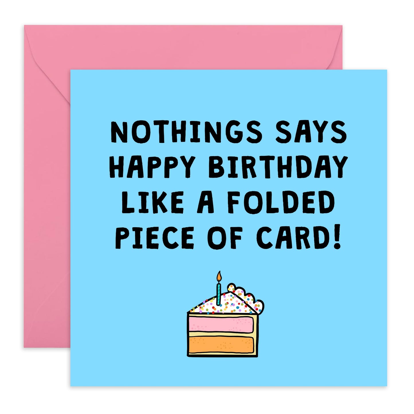 Unique Birthday Card - 'BIRTHDAY FOLDED CARD' - Perfect for Adding a Distinctive and Stylish Touch to Birthday Celebrations - Ideal for Him, Her, Friends, Family - Comes With Stickers By Central 23