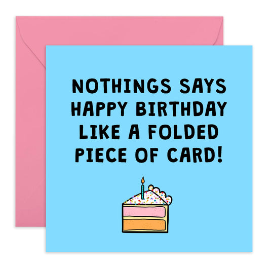Unique Birthday Card - 'BIRTHDAY FOLDED CARD' - Perfect for Adding a Distinctive and Stylish Touch to Birthday Celebrations - Ideal for Him, Her, Friends, Family - Comes With Stickers By Central 23